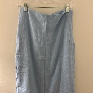 Abercrombie & Fitch Light Blue Midi Skirt